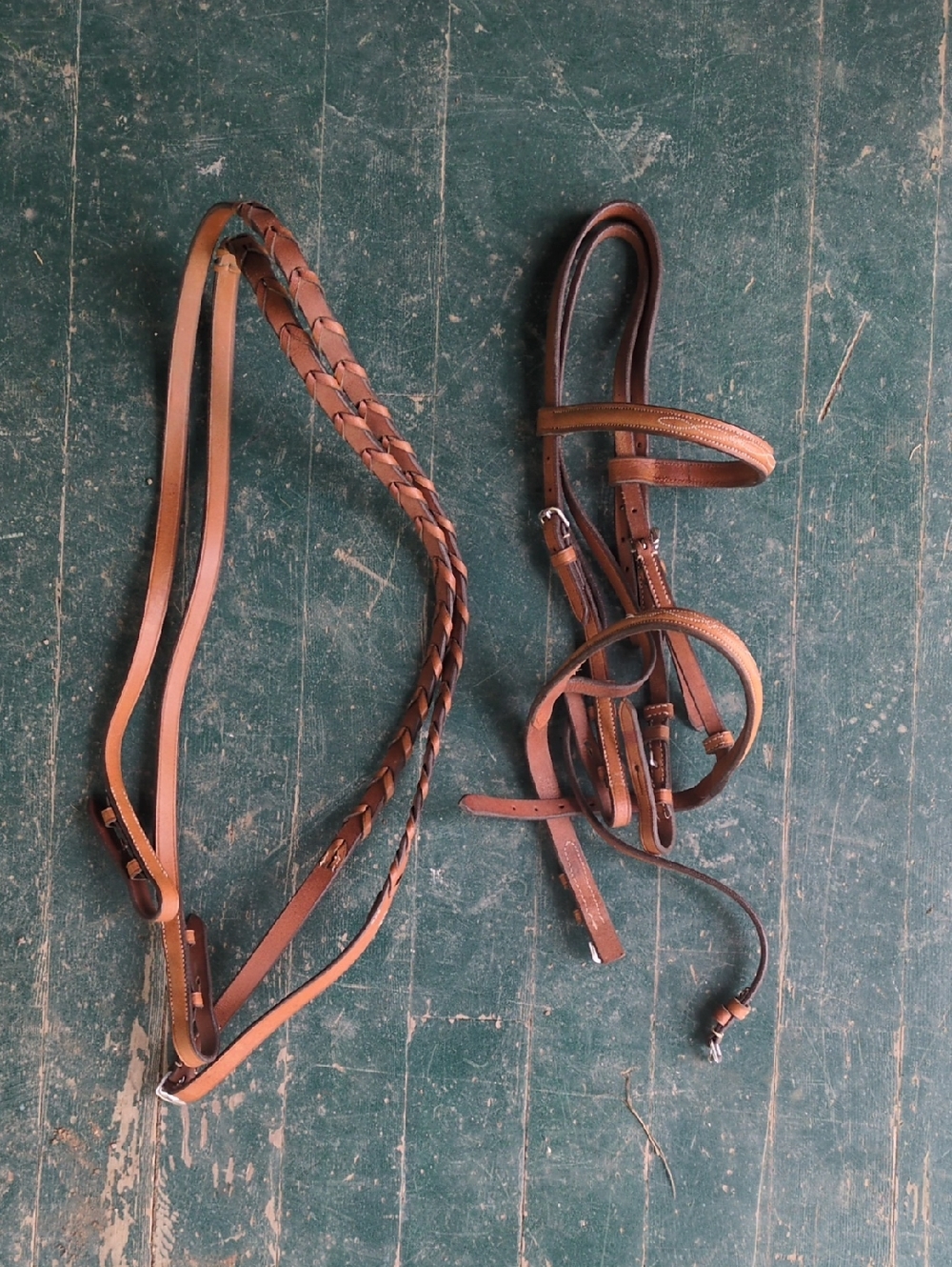 Light Brown Pony Bridle With Reins